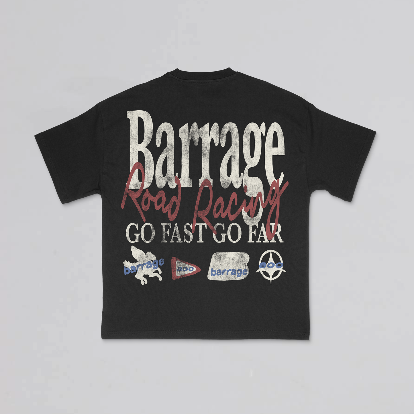 Go Fast Go Far T-Shirt (Faded Black)