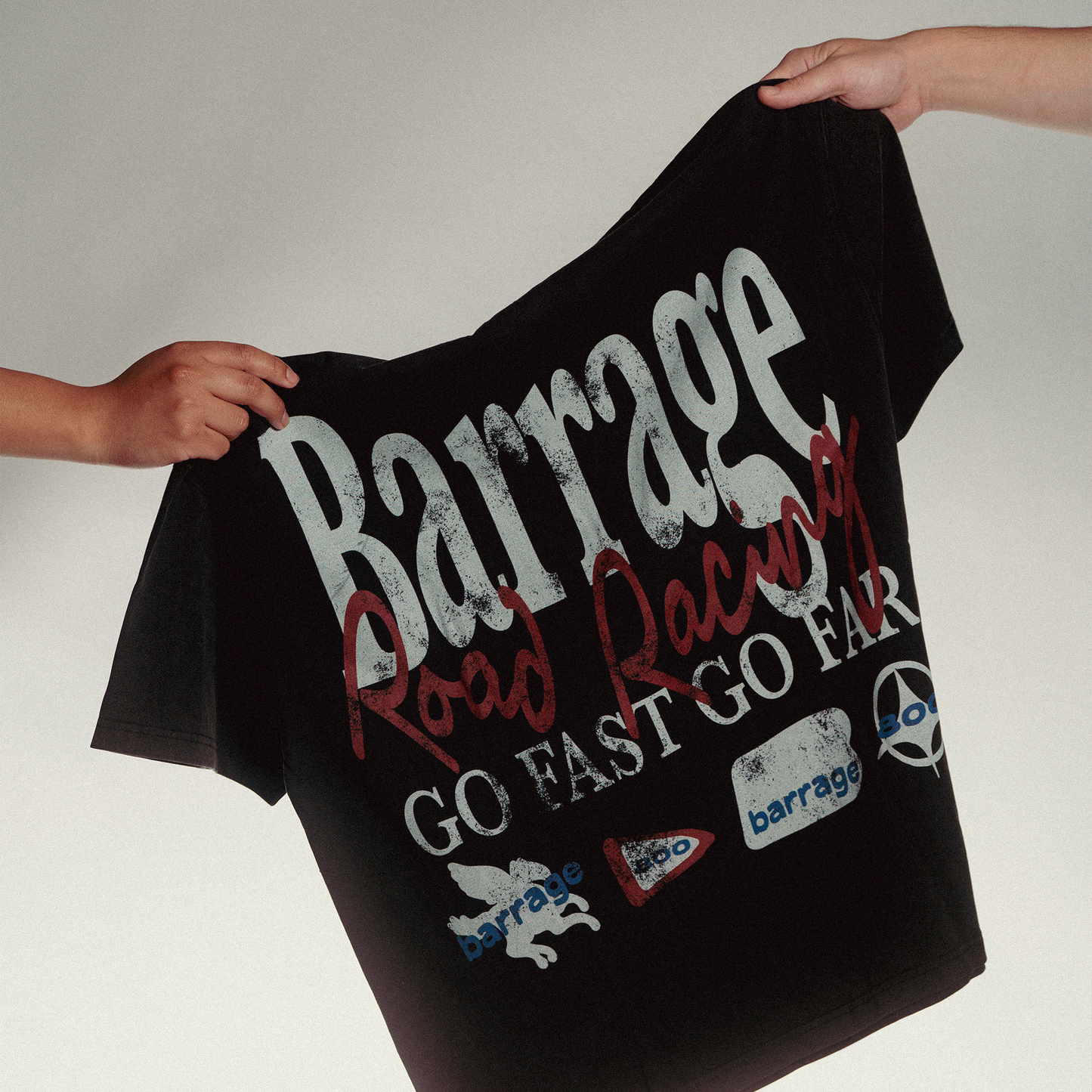 Go Fast Go Far T-Shirt (Faded Black)